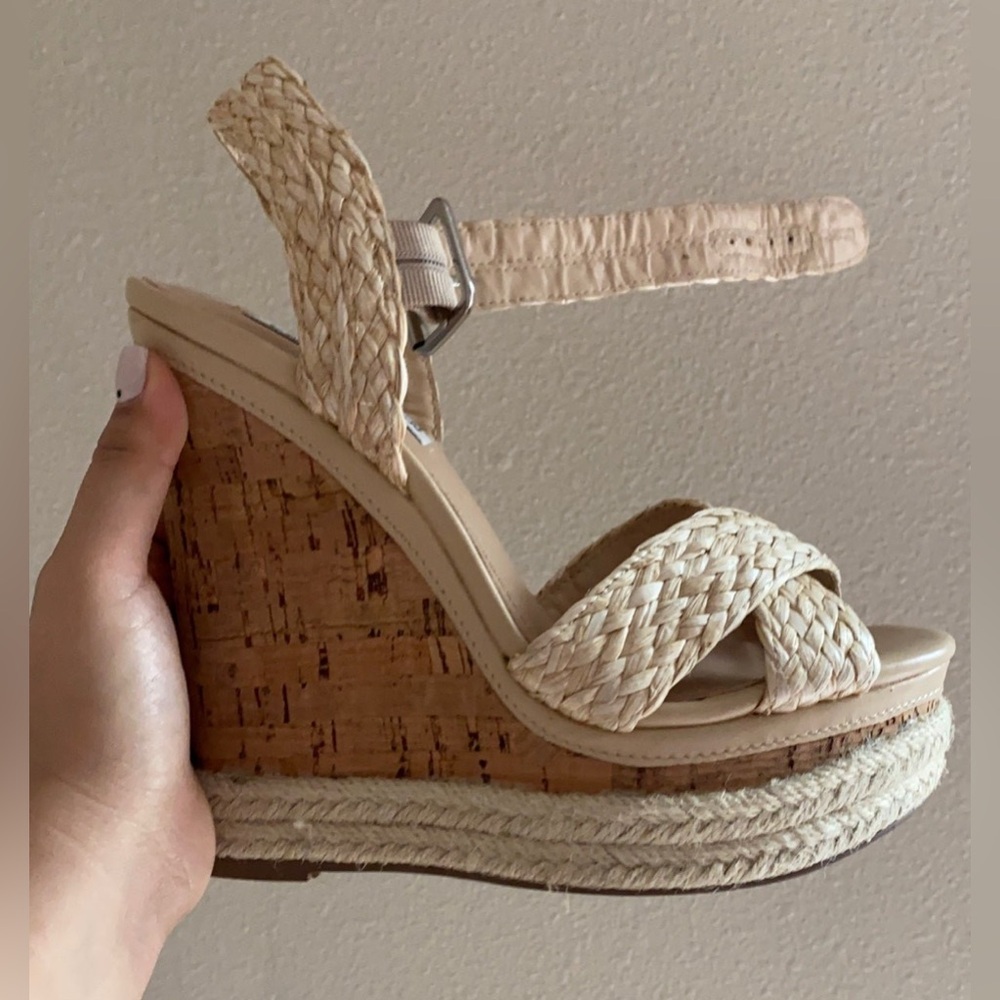 Steve Madden rafia wedge Sandals